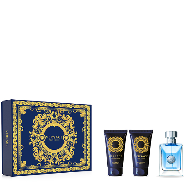 КОМПЛЕКТ VERSACE Pour Homme Eau de toilette Комплект тоалетна вода, душ-гел и афтършейв балсам - Versace КОМПЛЕКТ VERSACE Pour Homme Eau de toilette Комплект тоалетна вода, душ-гел и афтършейв балсам - Versace