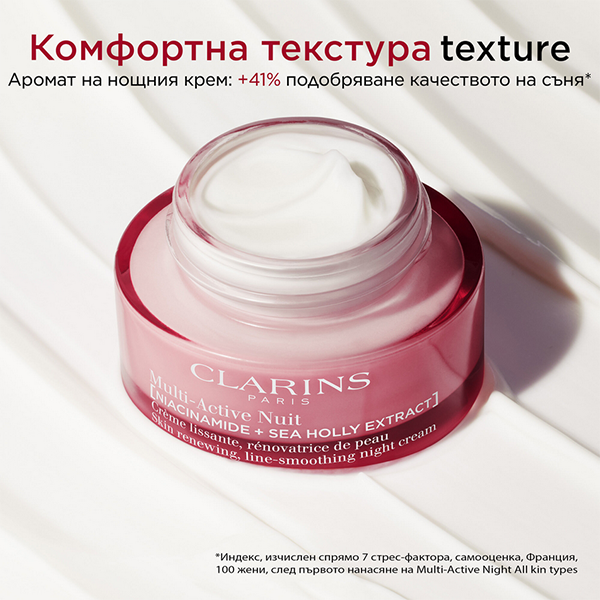 Clarins Multi-Active Night Cream Line Smoothing All Skin Types | Clarins | Изглаждащ линиите нощен крем - за всеки тип кожа