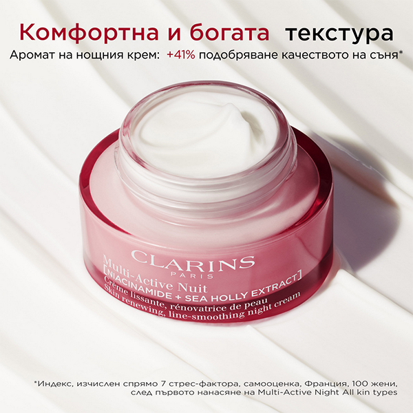 Clarins Multi-Active Night Cream Line Smoothing Dry Skin | Clarins | Изглаждащ линиите нощен крем - за суха кожа