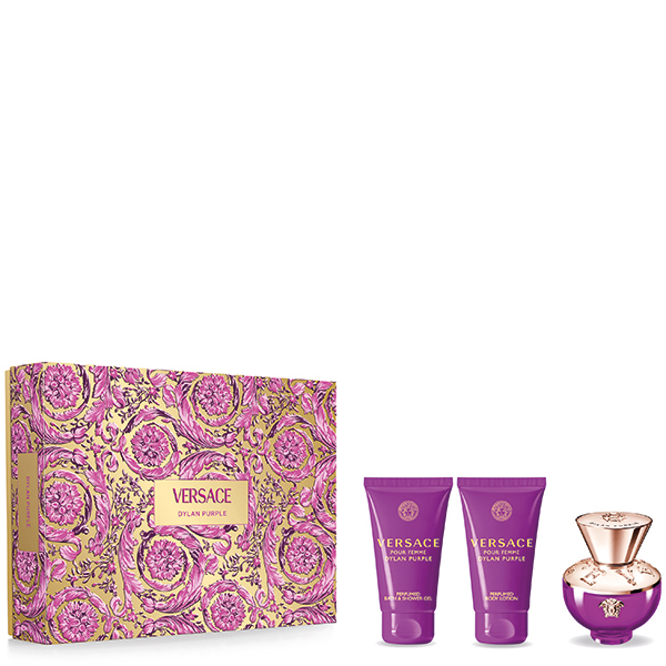 КОМПЛЕКТ VERSACE Dylan Purple Eau de parfum Комплект парфюмна вода, лосион за тяло и душ гел - Versace КОМПЛЕКТ VERSACE Dylan Purple Eau de parfum Комплект парфюмна вода, лосион за тяло и душ гел - Versace