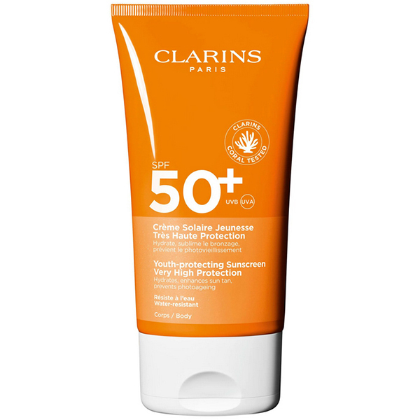 Clarins Youth-Protecting Body Sunscreen High Protection SPF50+ Защитен крем за тяло с много висока защита SPF50+ - Clarins Clarins Youth-Protecting Body Sunscreen High Protection SPF50+ Защитен крем за тяло с много висока защита SPF50+ - Clarins