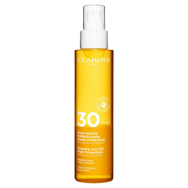 CLARINS Glowing Sun Oil High Protection SPF30 Слънцезащитно масло за тяло - Clarins CLARINS Glowing Sun Oil High Protection SPF30 Слънцезащитно масло за тяло - Clarins
