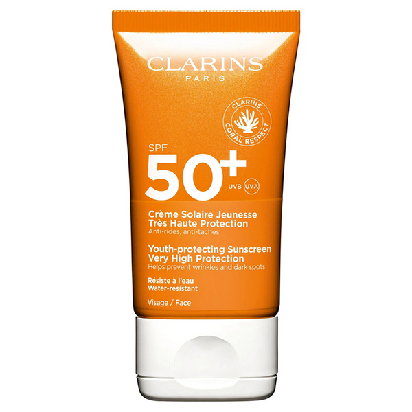 CLARINS Youth-protecting Sunscreen Very High Protection SPF50+ Слънцезащитен крем за лице - Clarins CLARINS Youth-protecting Sunscreen Very High Protection SPF50+ Слънцезащитен крем за лице - Clarins