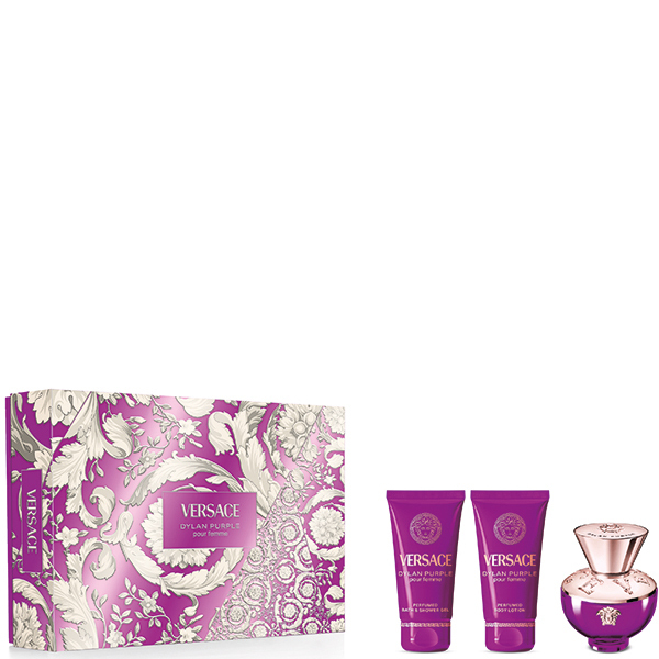 КОМПЛЕКТ VERSACE Dylan Purple eau de parfum Комплект парфюмна вода, лосион за тяло и душ гел - Versace КОМПЛЕКТ VERSACE Dylan Purple eau de parfum Комплект парфюмна вода, лосион за тяло и душ гел - Versace