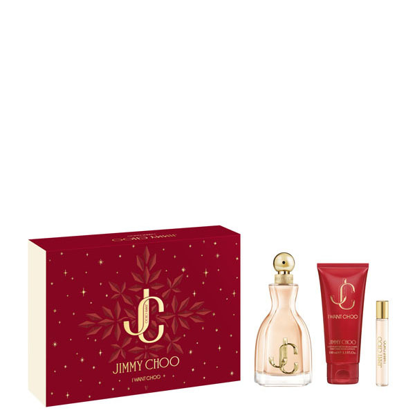 КОМПЛЕКТ Jimmy Choo I want Choo Eau de Parfum Комплект парфюмна вода, миниатюра и лосион за тяло - Jimmy Choo