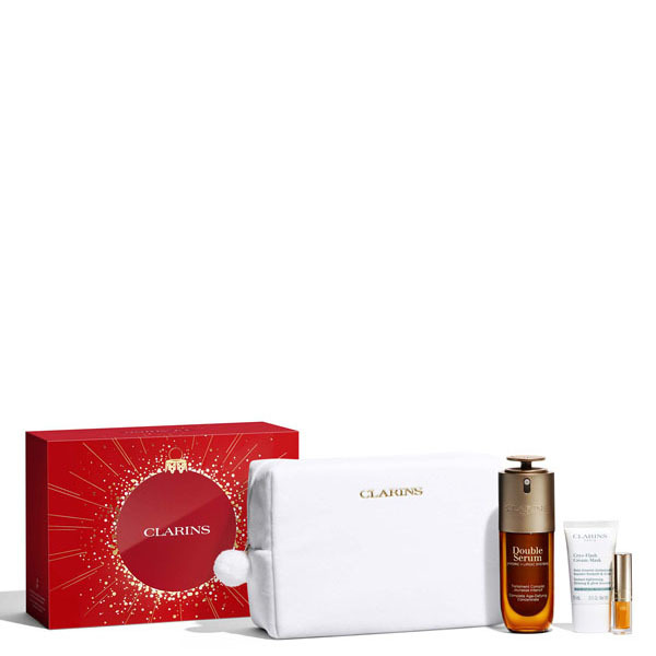КОМПЛЕКТ Clarins Double Serum & Radiance Collection Комплект с концентрат за цялостна антиейдж грижа - Clarins